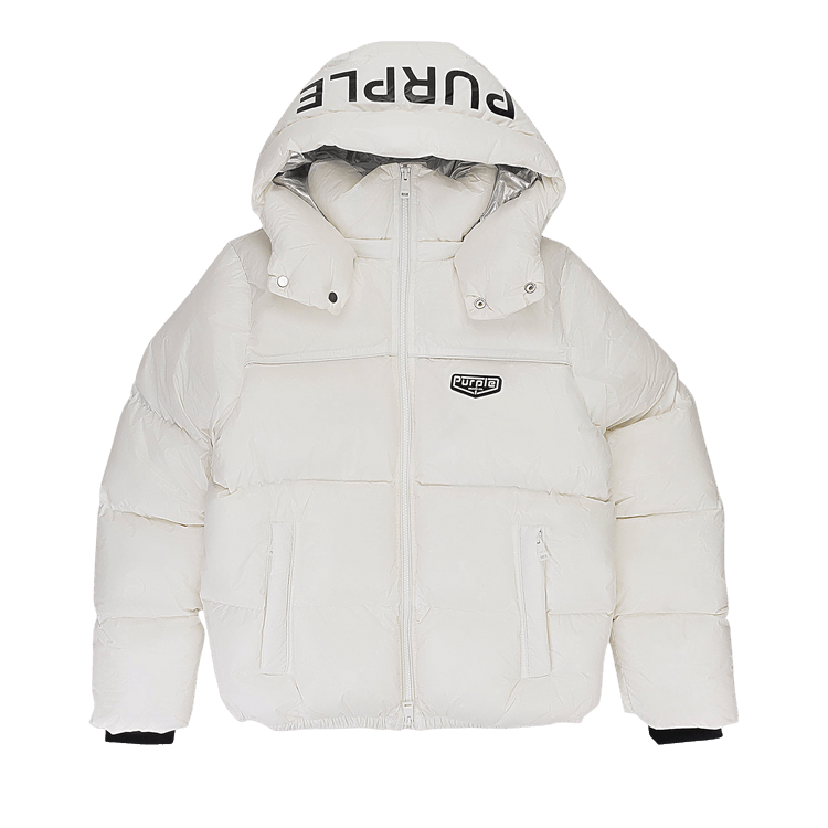 PURPLE BRAND Nylon Down Puffer Jacket "White"