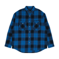 PURPLE BRAND Plaid Flannel Long-Sleeve Shirt "Blue"
