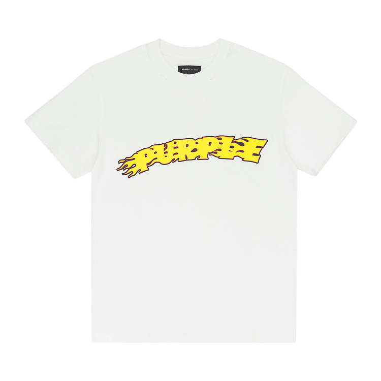 PURPLE BRAND Textured Jersey Short-Sleeve Tee "Off White"