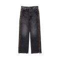 PURPLE BRAND Full Side Zip Skinny Jeans "Black"