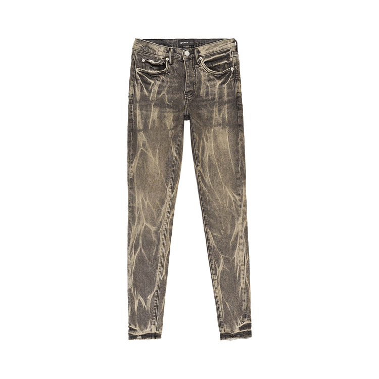 PURPLE BRAND Washed Tie Acid Skinny Jeans "Black"