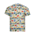 Bode Flower Stamp Short-Sleeve Shirt "White/Multicolor"