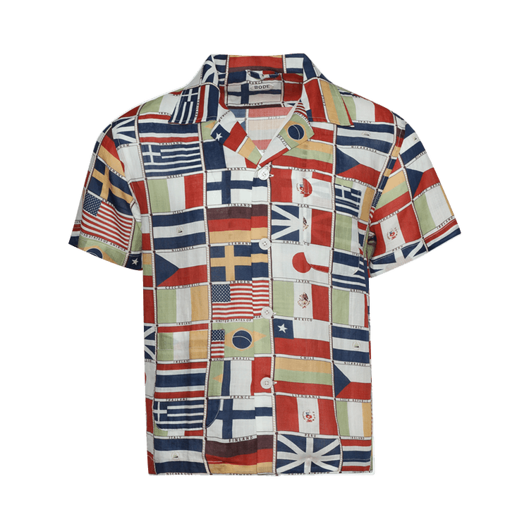 Bode International Flags Short-Sleeve Shirt "Multicolor"