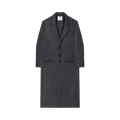 Courrèges Tailored Wool Long Coat "Heather Grey"