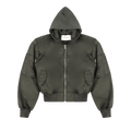Entire Studios Hooded Broad Bomber Jacket "Jade"