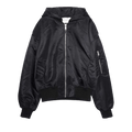 Entire Studios Hooded Broad Bomber Jacket "Oil"
