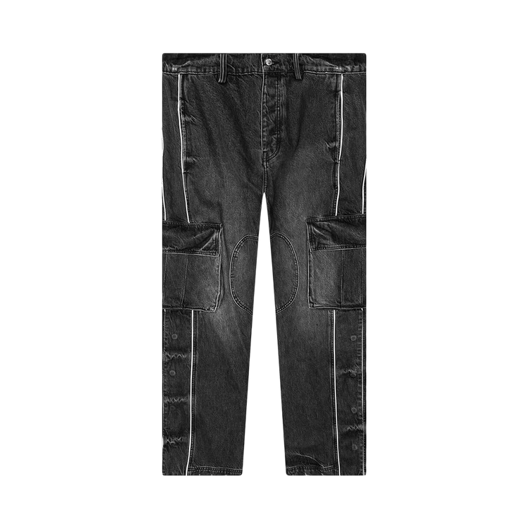 Nahmias Denim Track Logo Cargo Pants "Dark Wash"
