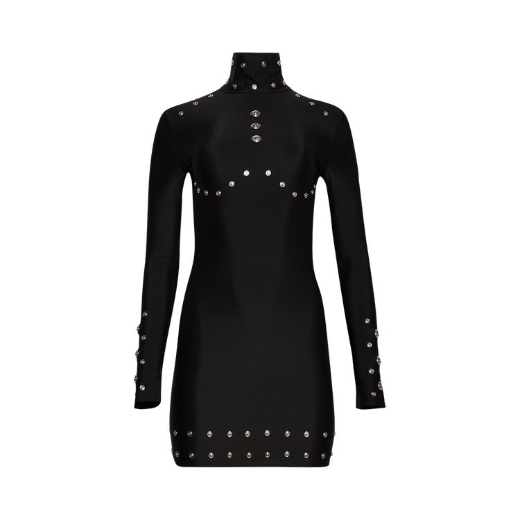 Coperni Snaps Turtleneck Dress "Black"