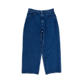 Marni Bleached Coated Denim With Logo Lettering Trousers "Ocean"