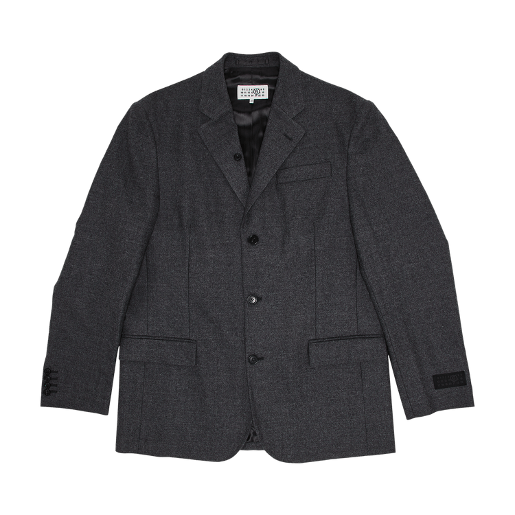 MM6 Maison Margiela Tailored Wool Jacket "Dark Grey Melange"
