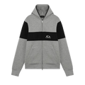 Balenciaga Logo Embroidered Zipped Hoodie "Heather Grey/Black"