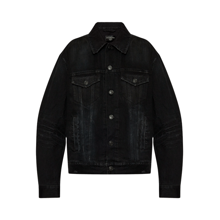 Balenciaga Standing Collar Denim Jacket "Midnight"