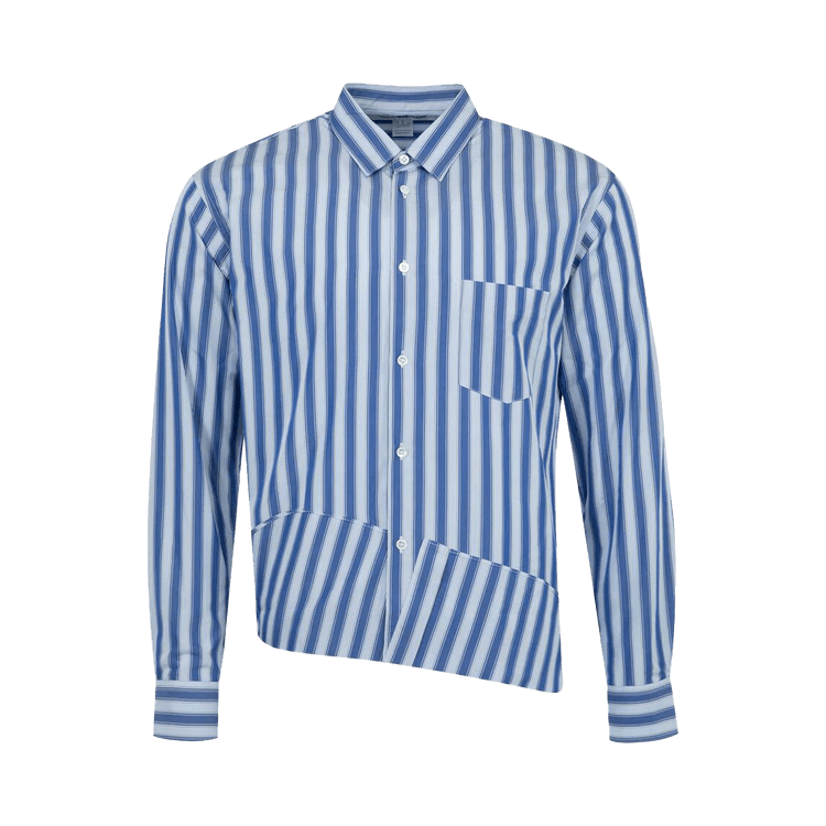 Comme des Garçons SHIRT Woven Striped Long-Sleeve Shirt "Blue/White"