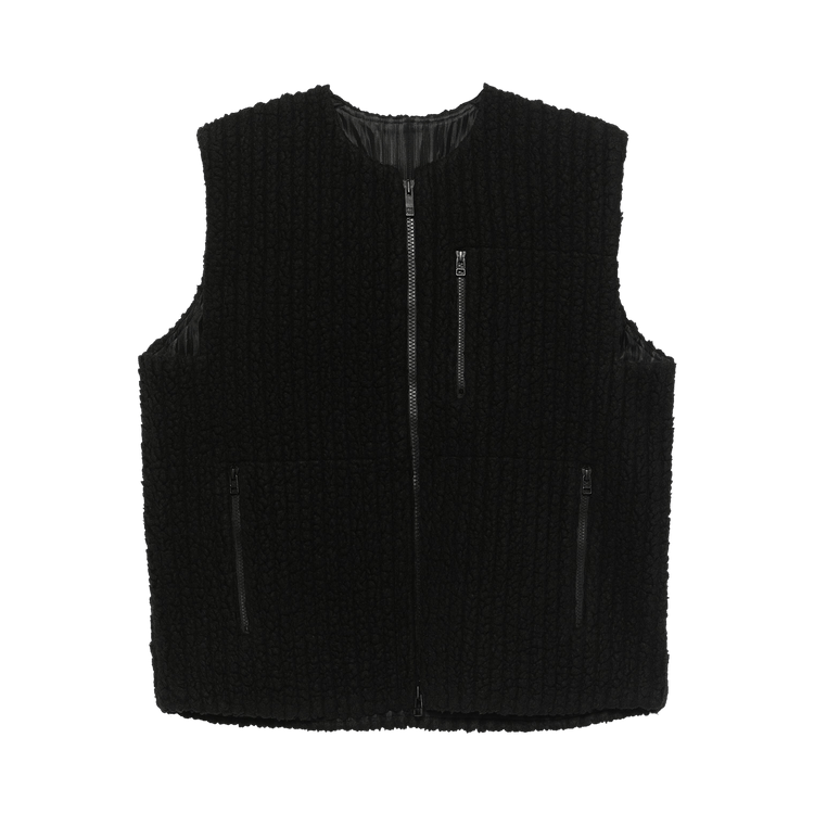 Issey Miyake Fleece Pleats Vest "Black"
