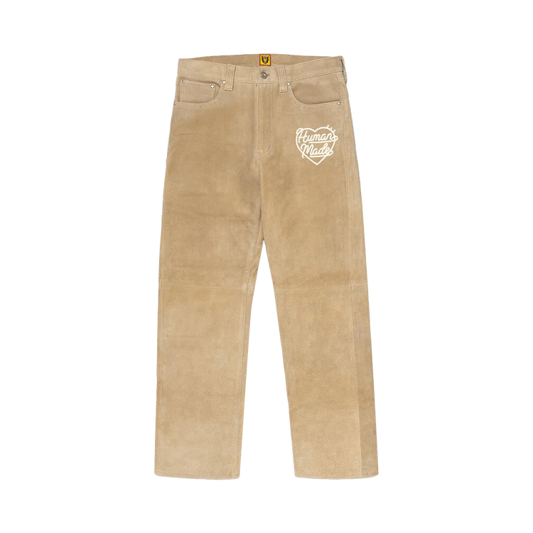 Human Made Suede Leather Pants "Beige"