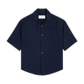 Ami Short-Sleeve Boxy Shirt "Blue"