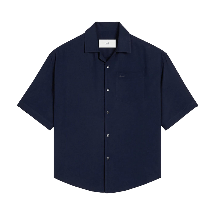Ami Short-Sleeve Boxy Shirt "Blue"