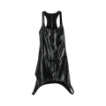 Courrèges Reversed Mini Vinyl Dress "Black"