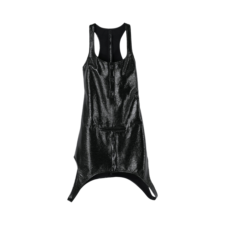 Courrèges Reversed Mini Vinyl Dress "Black"