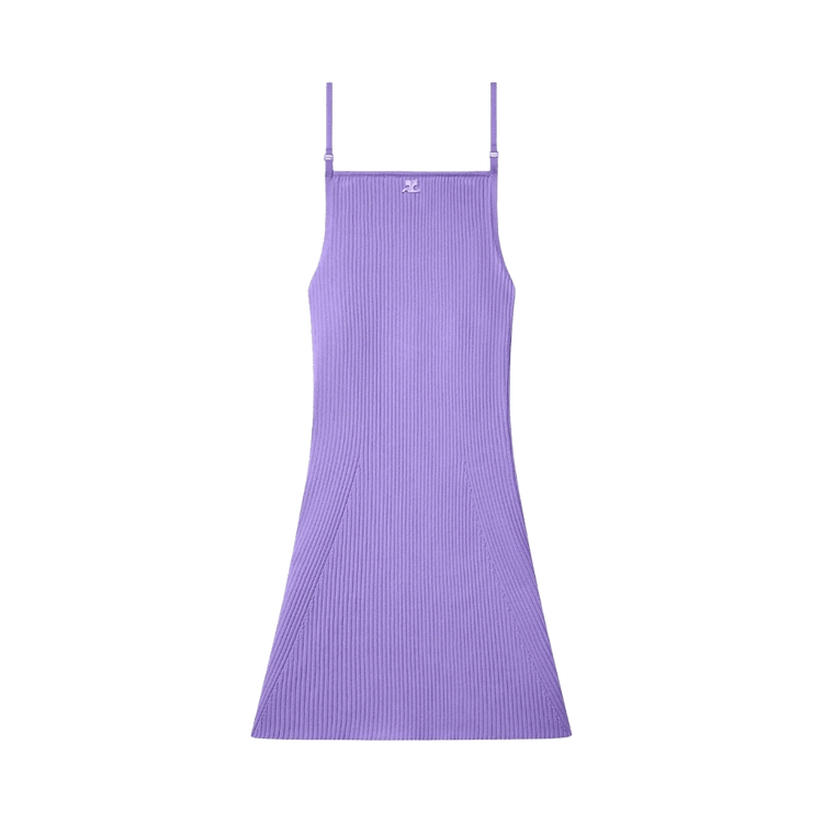 Courrèges Rib Knit Mini Dress "Purple"