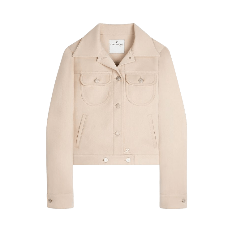 Courrèges Twill Trucker Jacket "Cream"