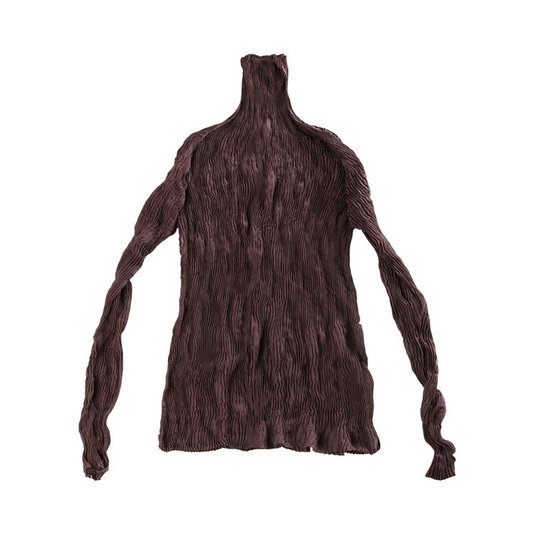 Issey Miyake Chiffon Twist 1 Top "Nasu Brown"