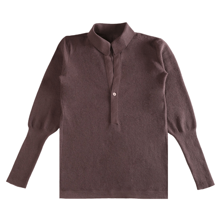 Issey Miyake Knit Shirt "Nasu Brown"