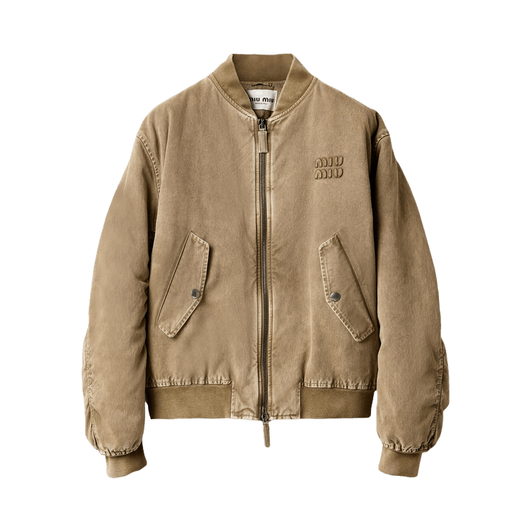 Miu Miu Gabardine Bomber Jacket "Tundra"