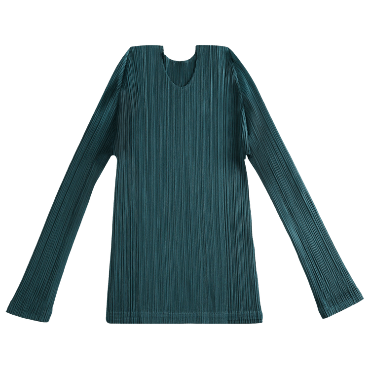 Pleats Please Issey Miyake MC January Shirt "Blue Green"
