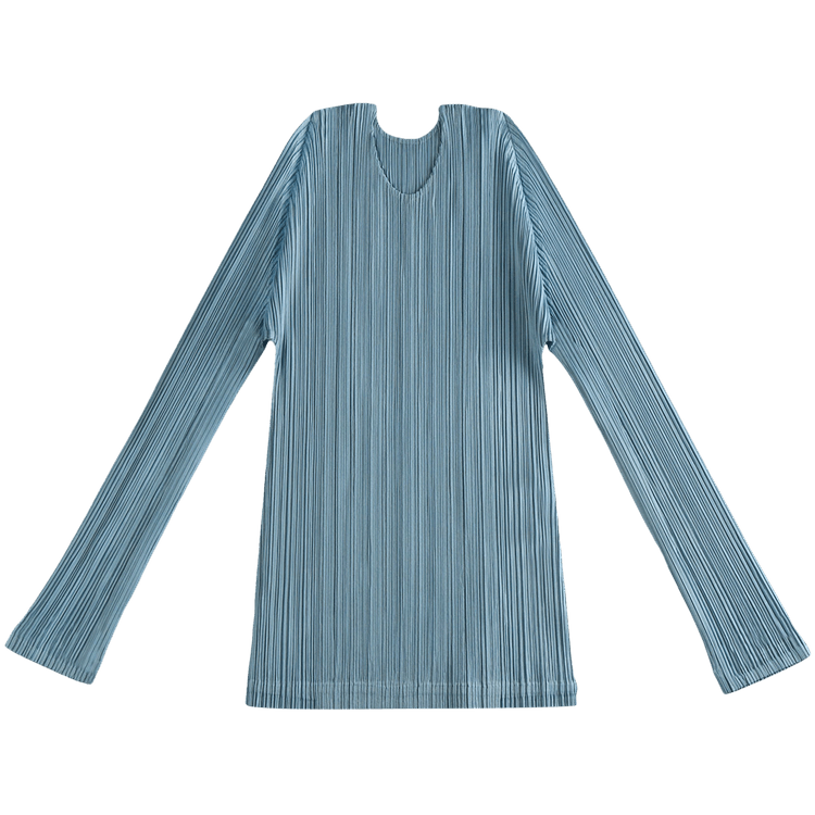 Pleats Please Issey Miyake January Shirt "Blue Grey"