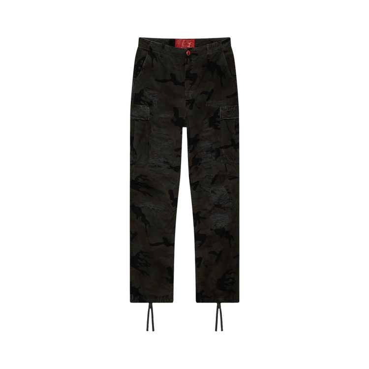 Hellstar Distressed Cargo Pants "Black"