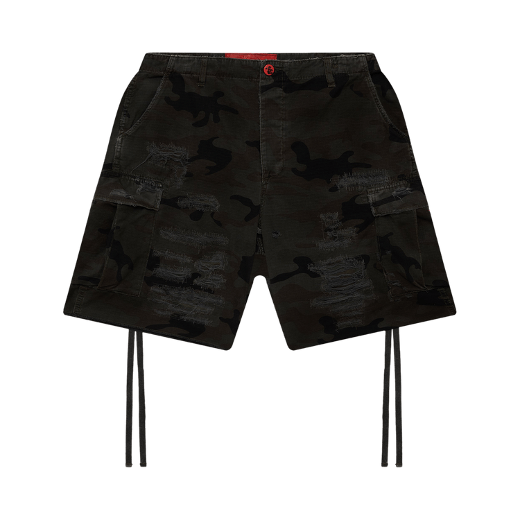 Hellstar Distressed Cargo Shorts "Black"