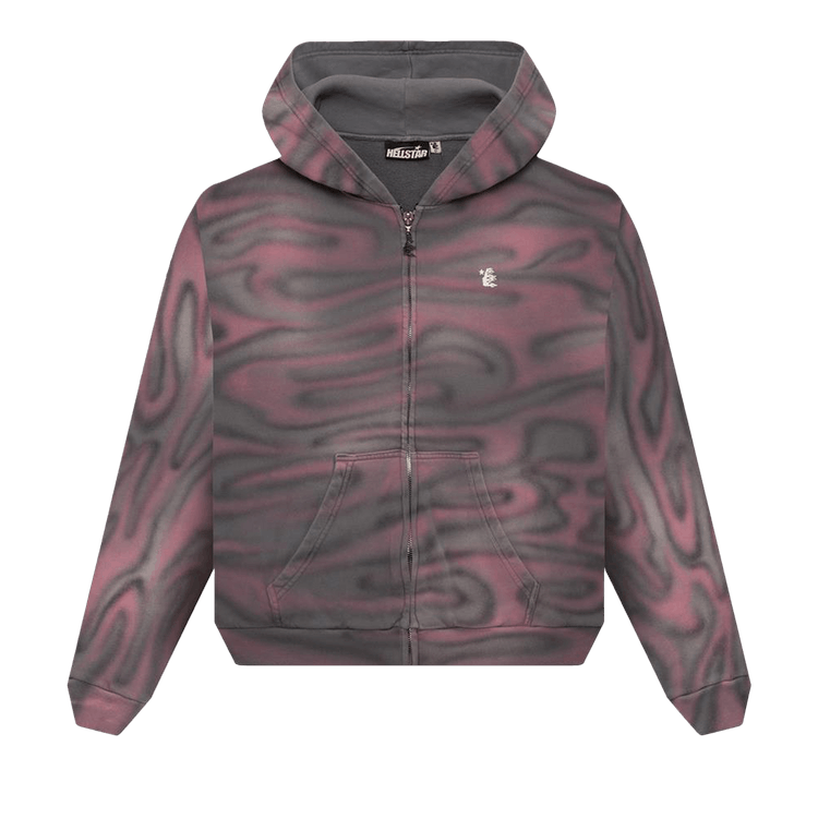Hellstar Classic Logo Airbrush Zip-Up Hoodie "Pink"
