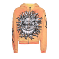 Hellstar Sun Zip-Up Hoodie "Orange"