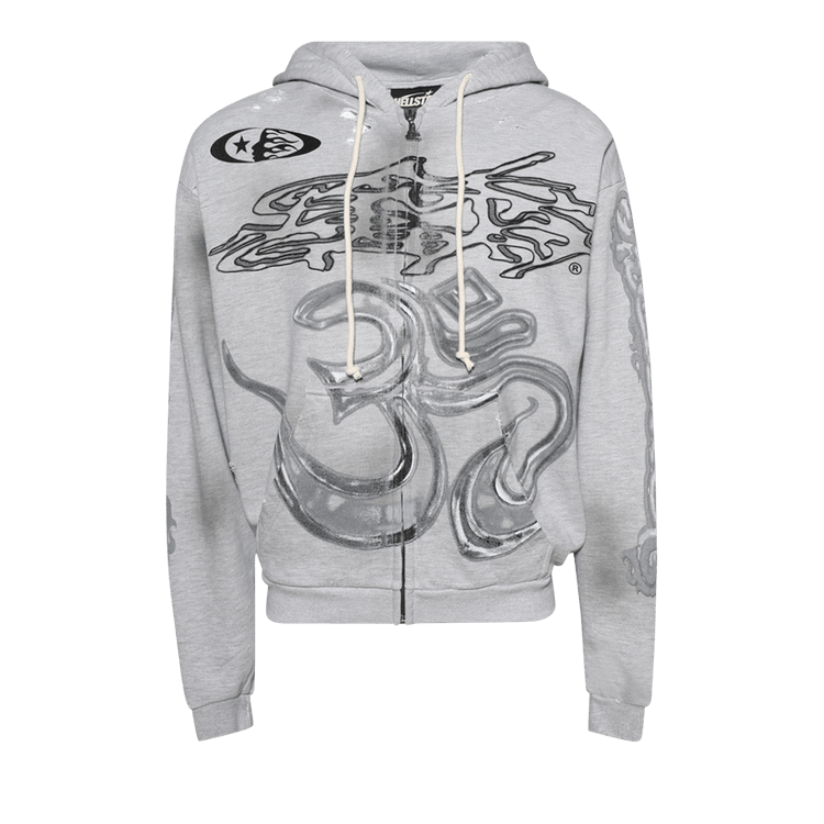 Hellstar Yoga Zip-Up Hoodie "Grey"