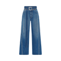 Jean Paul Gaultier Belted Denim Jeans "Vintage Blue"