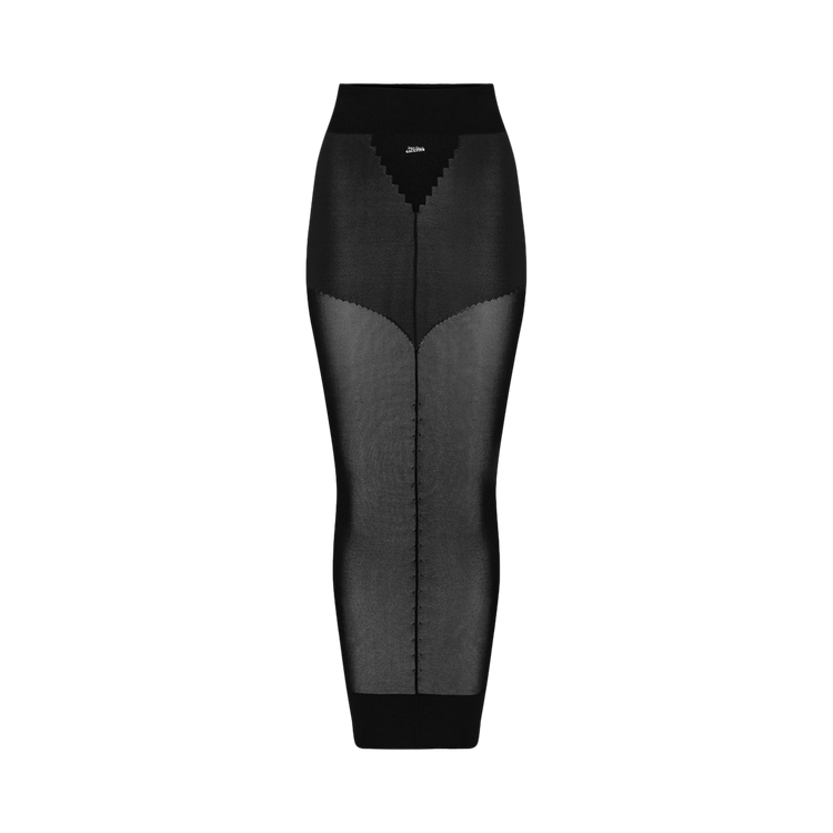 Jean Paul Gaultier Logo Knit Skirt "Black"