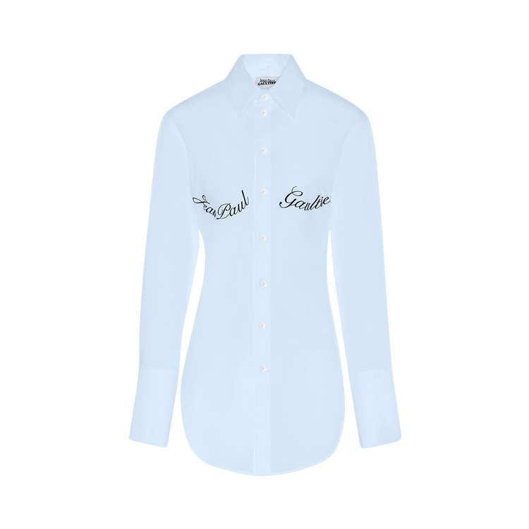 Jean Paul Gaultier Stretch Poplin Shirt "Baby Blue"