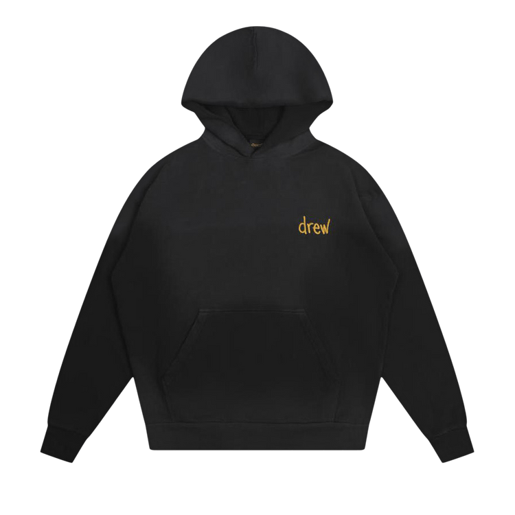 Drew House Hand Lettered Hooded Sweatshirt "Faded Black"