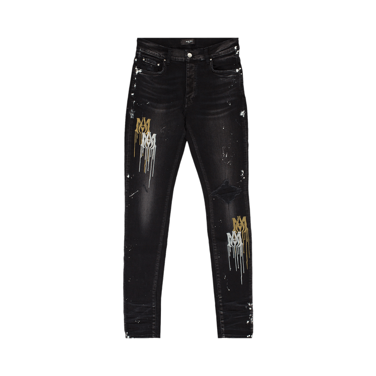Amiri Stencil Jeans "Aged Black"