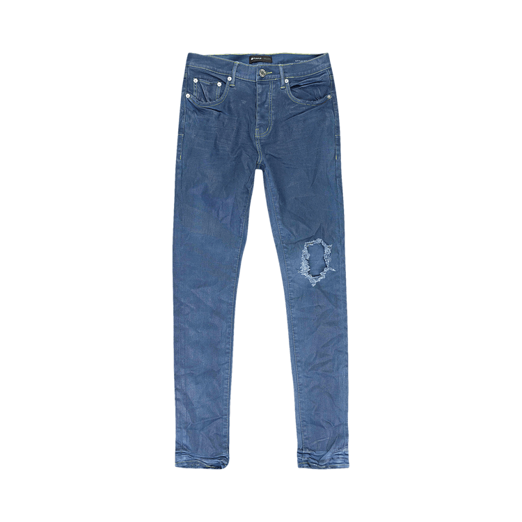 PURPLE BRAND Deep Contrast Stitch Skinny Jeans "Blue"