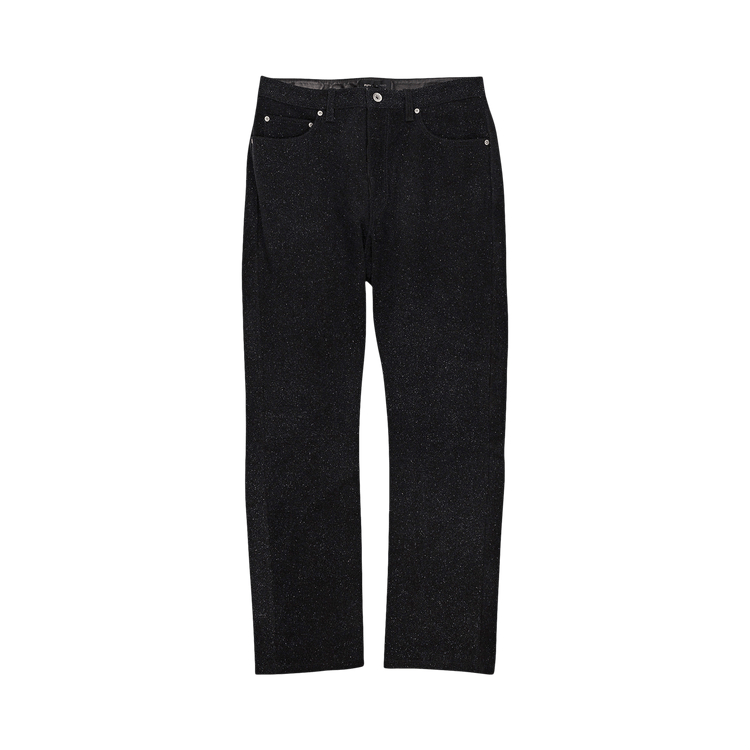 PURPLE BRAND Leather Relaxed Fit Pant Skinny Jeans "Black"