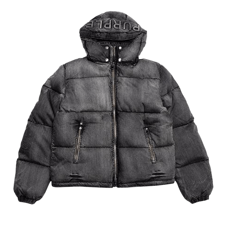 PURPLE BRAND Denim Puffer Jacket "Black"