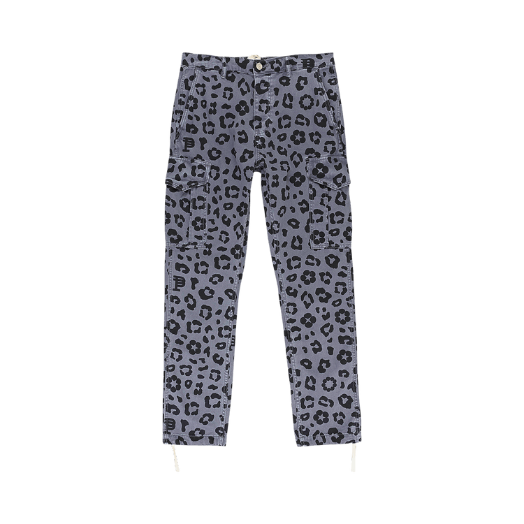PURPLE BRAND Monogram Leopard Print Cargo Pants "Black"