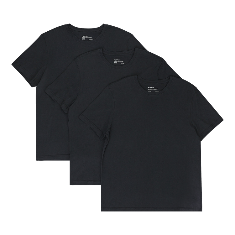 PURPLE BRAND Clean Jersey Short-Sleeve Tee (3 Pack) "Black"