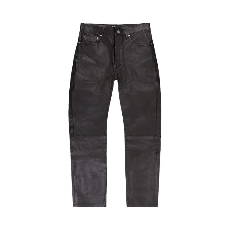 PURPLE BRAND Leather Pant "Black"