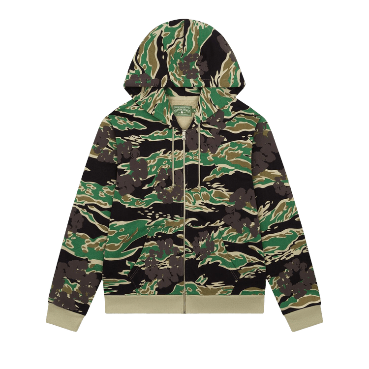 Denim Tears Wreath Zip Hoodie "Green Camo"