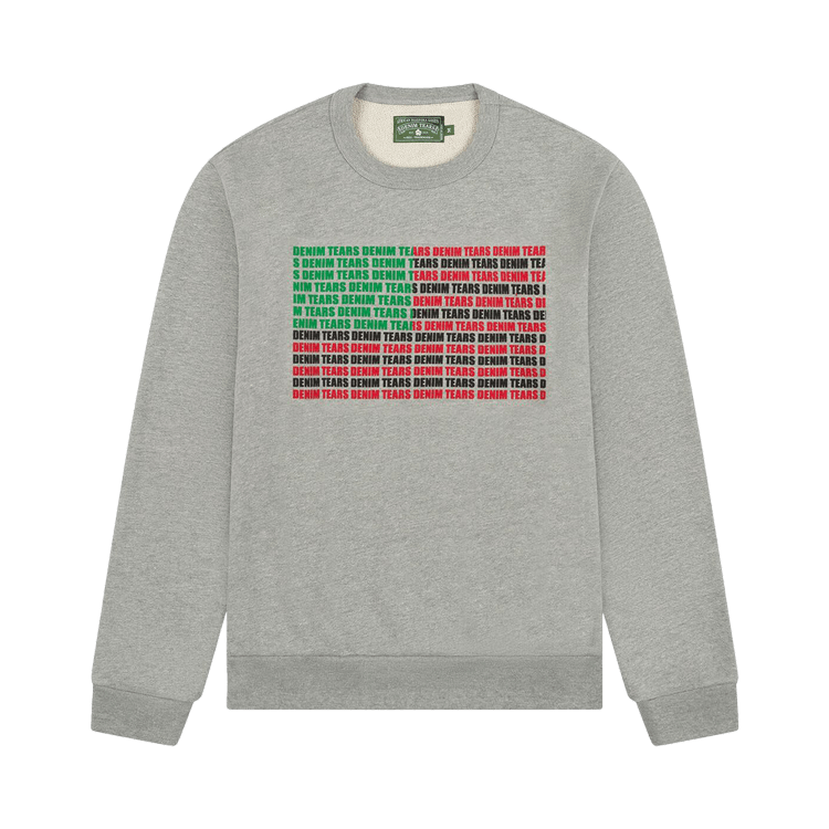 Denim Tears Logo Flag Crewneck "Grey"