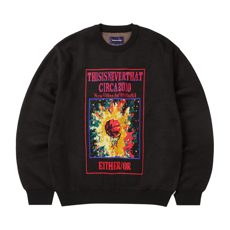 thisisneverthat Basketball Hoop Knit Sweater "Black"