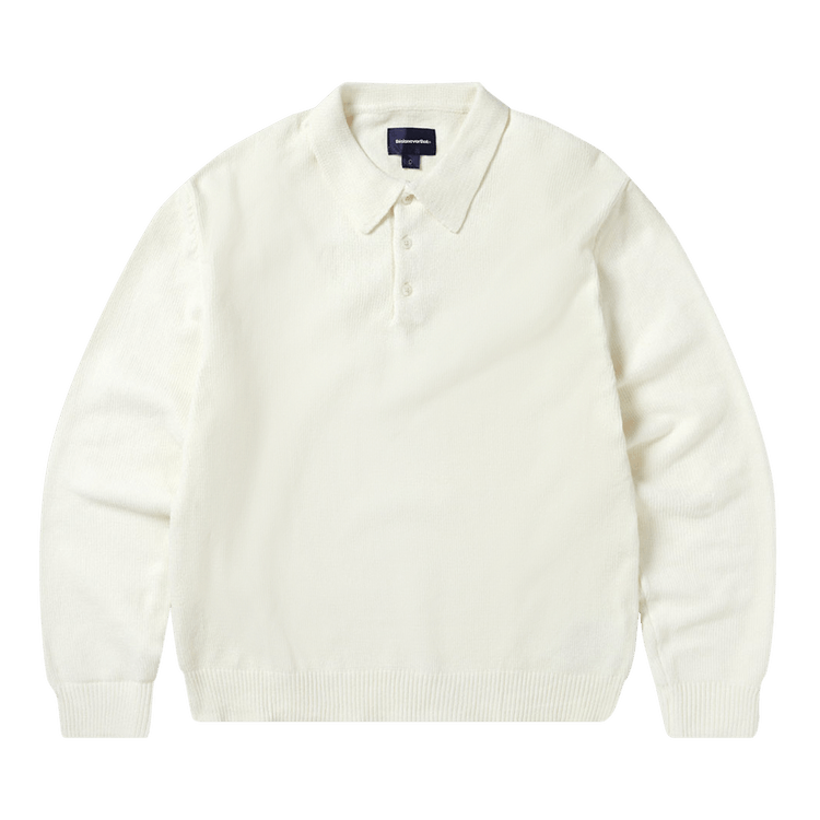 thisisneverthat Velvet Knit Polo "Off White"